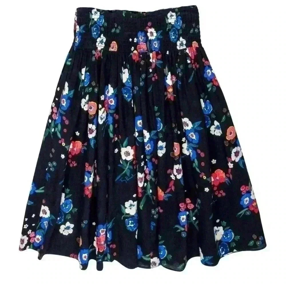 Tory Burch - Navy Floral Smocked Waist size 2